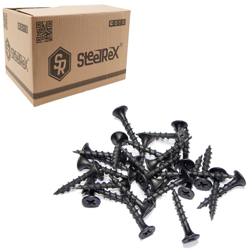 Саморез для ГКЛ крупная резьба, оксид 3,5х35 (15 кг)